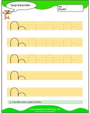 okul öncesi çizgi çalışma sayfaları
